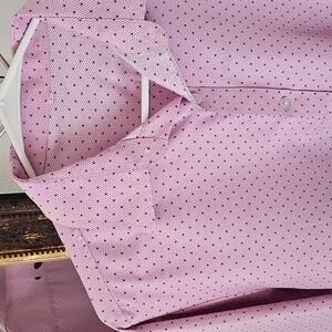 SHEIN Men's Casual Pink Button Down Long Sleeve Shirt - Large